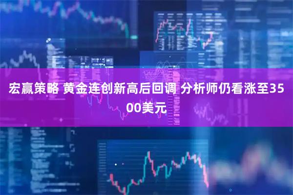 宏赢策略 黄金连创新高后回调 分析师仍看涨至3500美元
