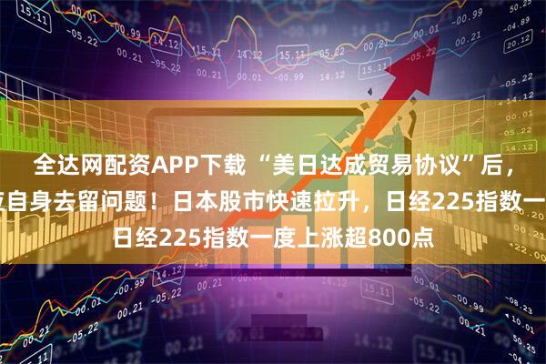 全达网配资APP下载 “美日达成贸易协议”后，石破茂首度回应自身去留问题！日本股市快速拉升，日经225指数一度上涨超800点